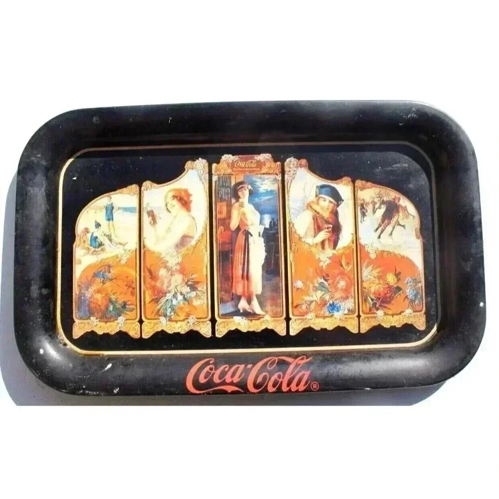 Vintage Coca Cola Vintage Four Seasons 1990 Coke Serving Tray